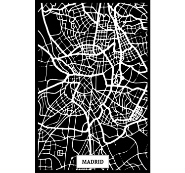 Poster da soggiorno mappa topografica di madrid - TenStickers