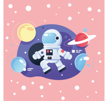 Poster cameretta simboli spaziali in cartone diversi - TenStickers