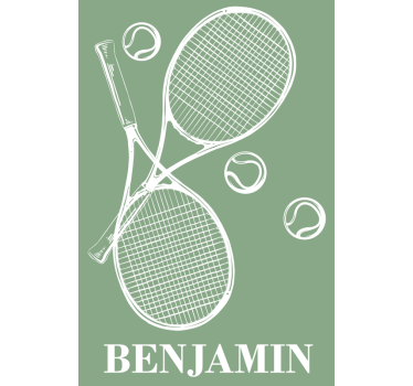 Poster cameretta tennis personalizzato - TenStickers