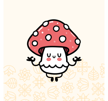 Poster cameretta funghi carini e divertenti - TenStickers