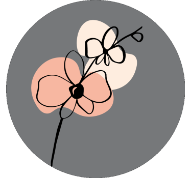 Poster fiori e piante design astratto orchidee - TenStickers