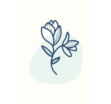 Poster fiori e piante illustrazione botanica a contorno - TenStickers