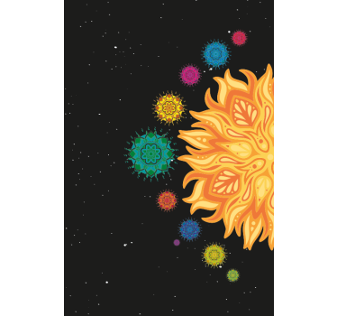 Poster giovanili mandala del sistema solare - TenStickers