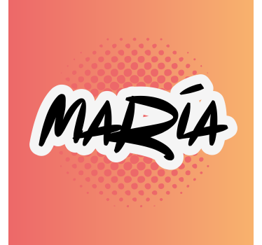 Poster cameretta ragazzi arte del nome personalizzata - TenStickers