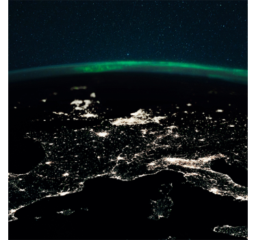 Mappamondo poster vista notturna aerea - TenStickers