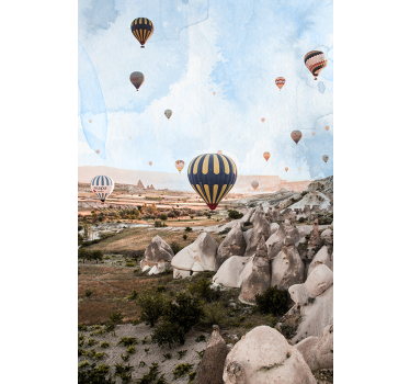 Poster delle città palloni aerostatici in cappadocia - TenStickers