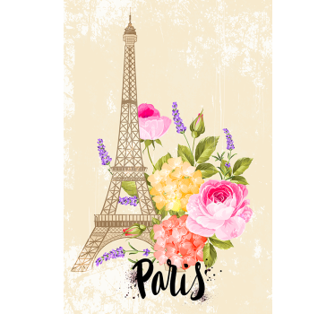 Poster delle città torre eiffel in primavera - TenStickers