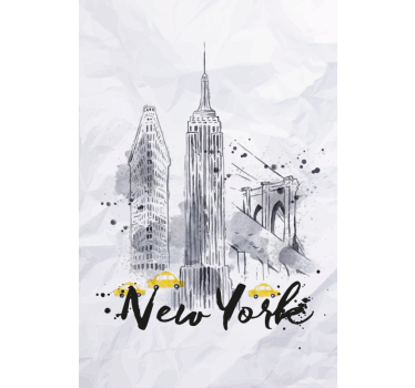 Poster delle città skyline di new york - TenStickers