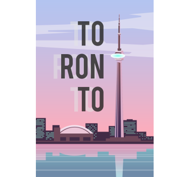 Poster delle città illustrazione di toronto - TenStickers