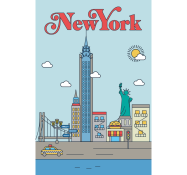 Poster delle città new york - TenStickers