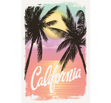 Poster delle città atmosfere del tramonto californiano - TenStickers
