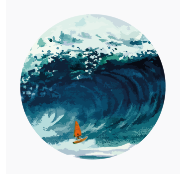 Poster di paesaggi un windsurfer sportivo - TenStickers