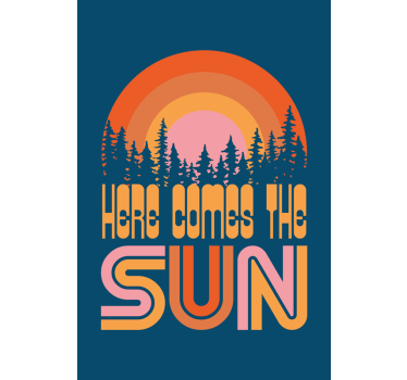 Poster di paesaggi sole vintage - TenStickers