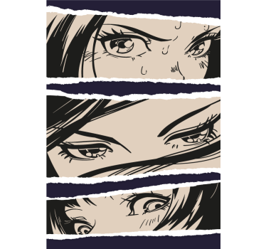 Poster con donne stile manga - TenStickers