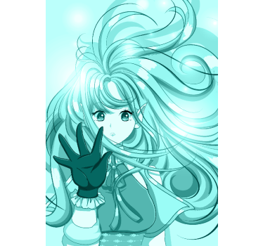 Poster con ragazza stile anime - TenStickers