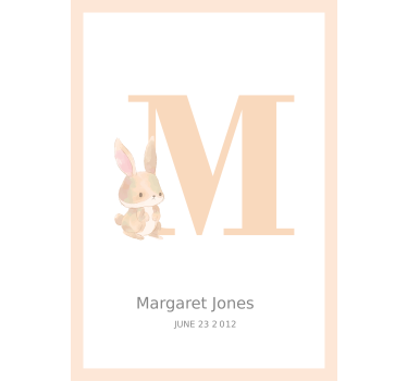 poster da parete personalizzati iniziale personalizzata - TenStickers