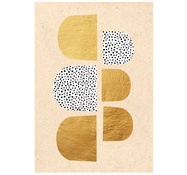 Poster artistico astratto dorato - TenStickers