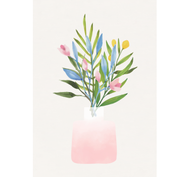 Poster floreali fiori in un vaso - TenStickers