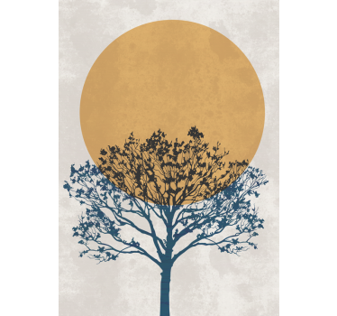 Poster di alberi albero con alba - TenStickers
