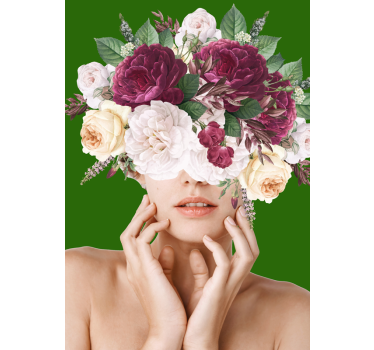 Poster con fiori donna floreale - TenStickers