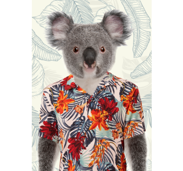 Poster cameretta ragazzi koala elegante - TenStickers