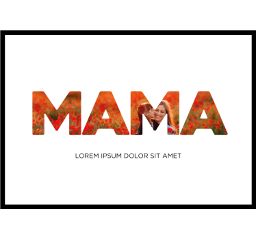 Poster da soggiorno mamma, ti amo - TenStickers