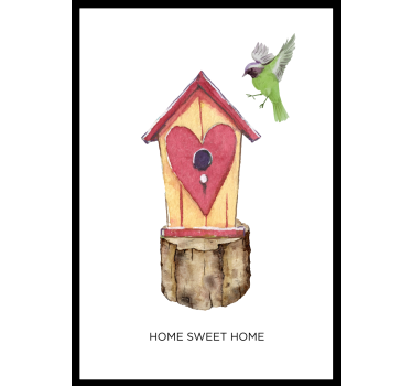 Poster da soggiorno casa dolce casa - TenStickers