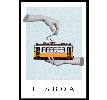 Poster da soggiorno collage di lisbona - TenStickers