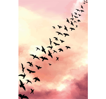 Poster da soggiorno uccelli in volo - TenStickers
