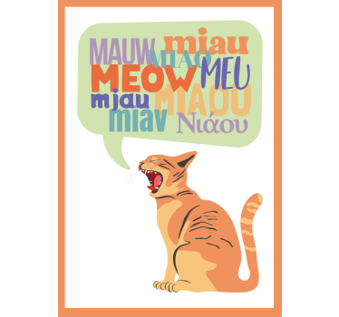 Poster cameretta i gatti miagolano - TenStickers