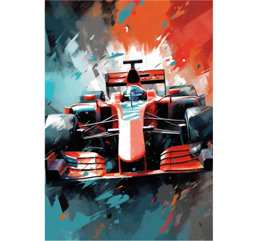 Poster F1 auto rossa - TenStickers