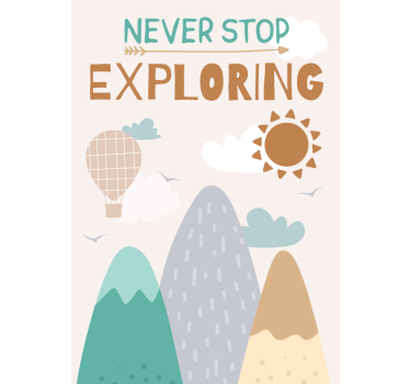 Poster cameretta non smettere mai di esplorare - TenStickers