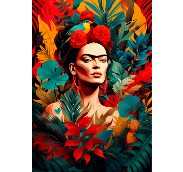 Poster artistico autoritratto in stile messicano - TenStickers