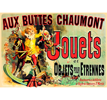 Poster retrò aux buttes chaumont jouets - TenStickers