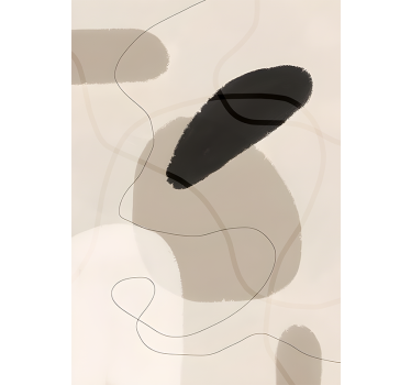 Poster astratti sfumature e forme beige - TenStickers