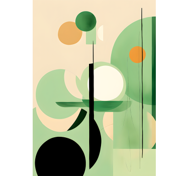 Poster astratti figure verdi - TenStickers