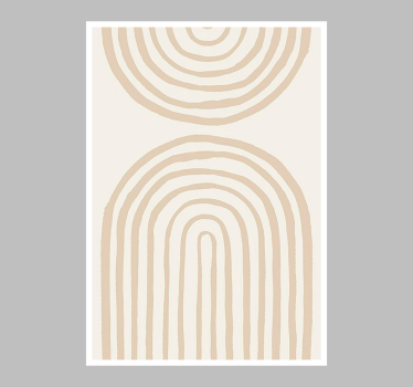 Poster astratti linee morbide in beige - TenStickers