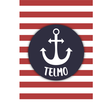 Poster giovanili ancora marinaio personalizzabile - TenStickers