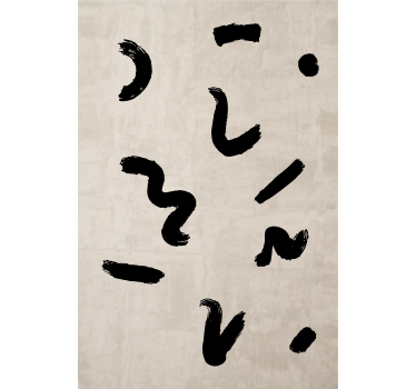 Poster nordico forme di pennello in nero - TenStickers