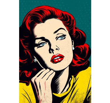 Poster pop art classica bella donna - TenStickers
