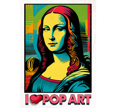 Poster pop art gioconda colorata - TenStickers