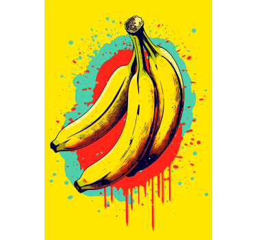 Poster pop art tre banane - TenStickers