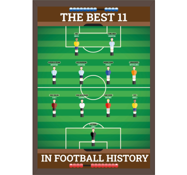 Poster cameretta ragazzi i migliori 11 nella storia del calcio - TenStickers