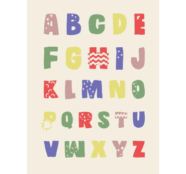 Poster cameretta un alfabeto geometrico - TenStickers