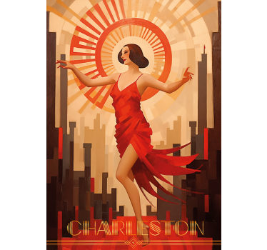 Poster Art Déco charleston - TenStickers