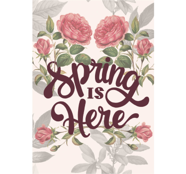 Poster con fiori la primavera è qui - TenStickers