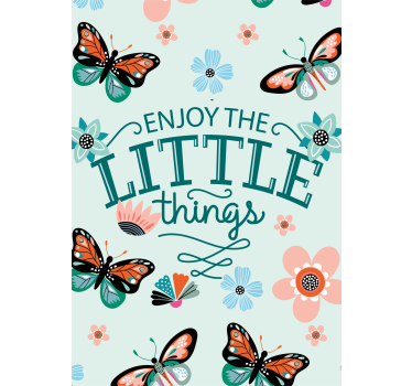 Poster da soggiorno goditi le piccole cose - TenStickers