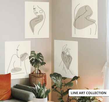 Poster con le mani stile astratto - TenStickers