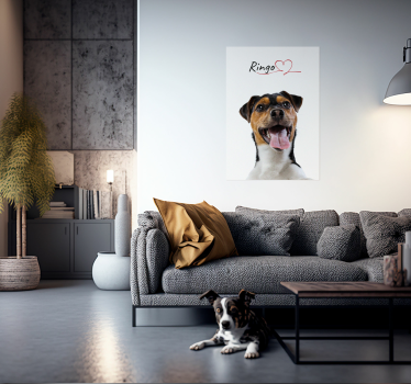 Poster Cane amore per cani personalizzato - TenStickers