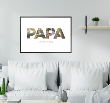 Poster da soggiorno papà, il mio eroe - TenStickers